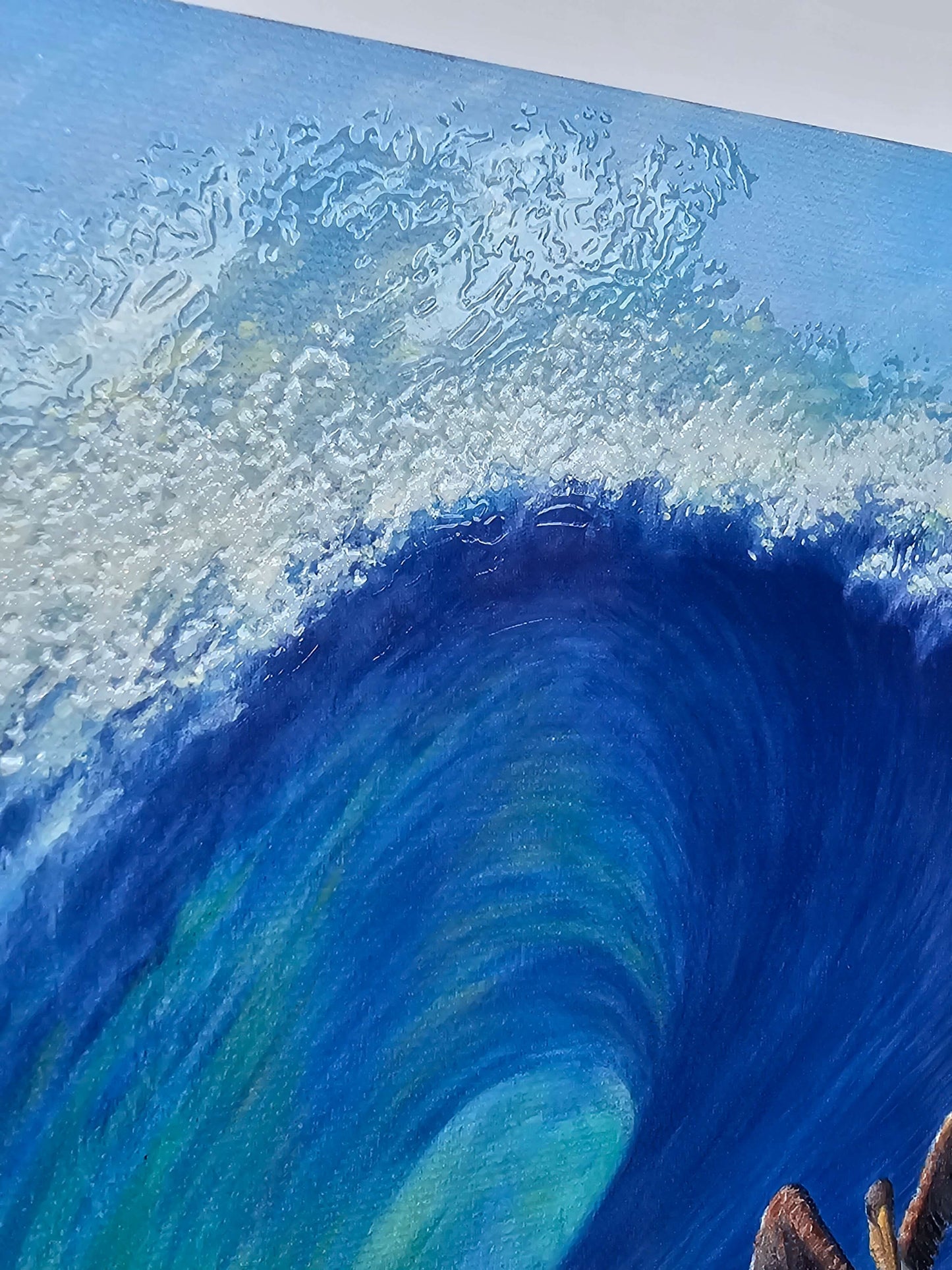Charles Lynn Bragg "Under the Waves II" dolphin pelican ocean wave art