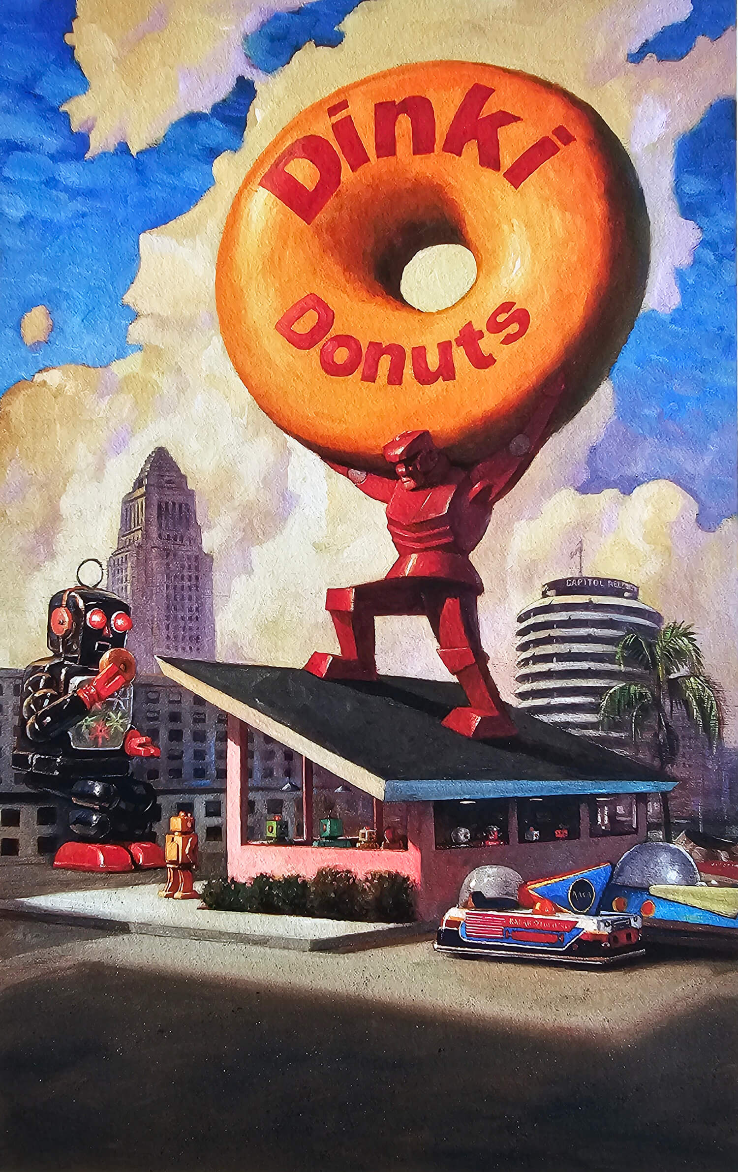 Eric Joyner "Robo Atlas" Dinki Donuts Robot Art