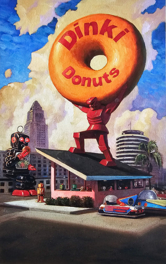 Eric Joyner "Robo Atlas" Dinki Donuts Robot Art