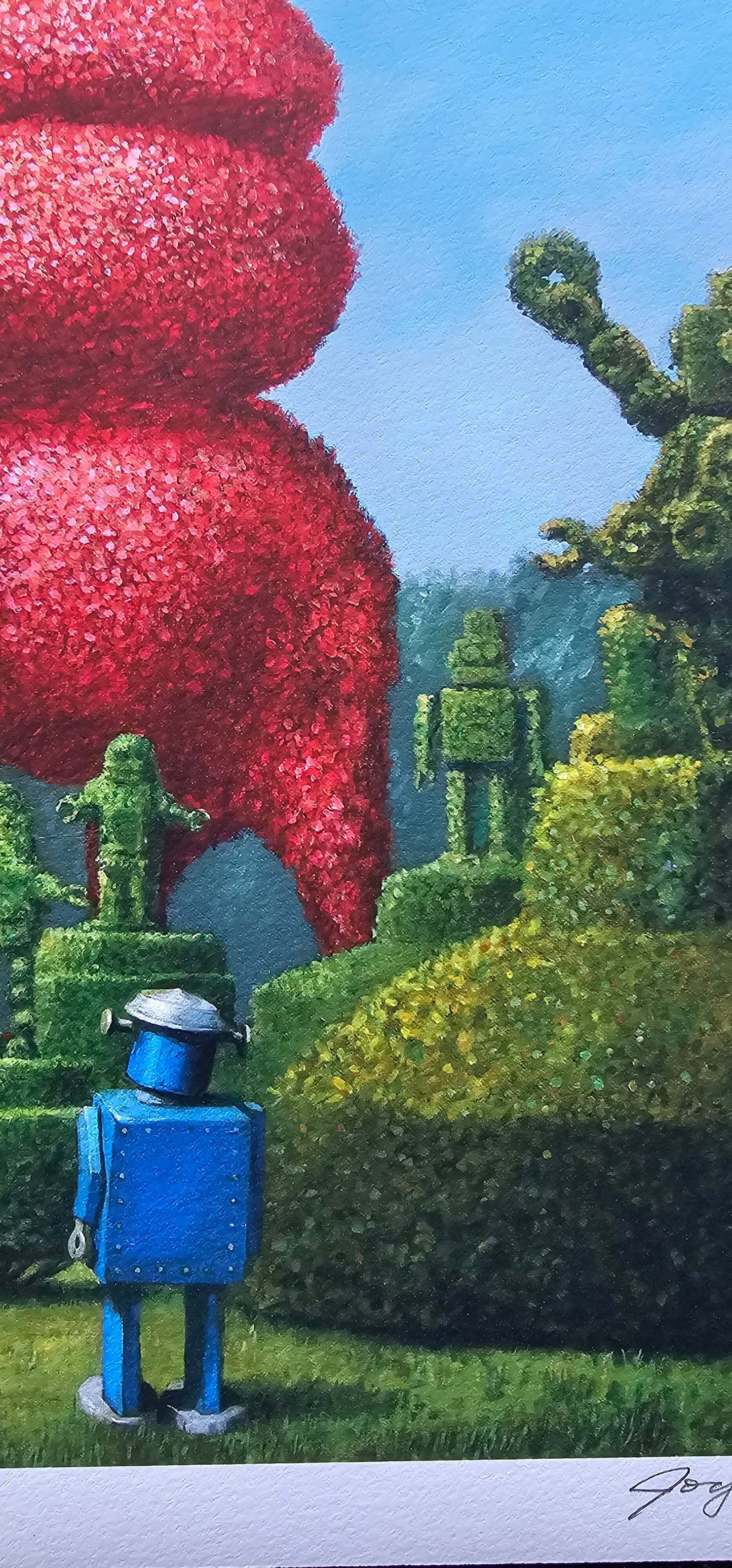 Eric Joyner Elephant Topiary Limited Edition Numbered Hand Signed Art Print