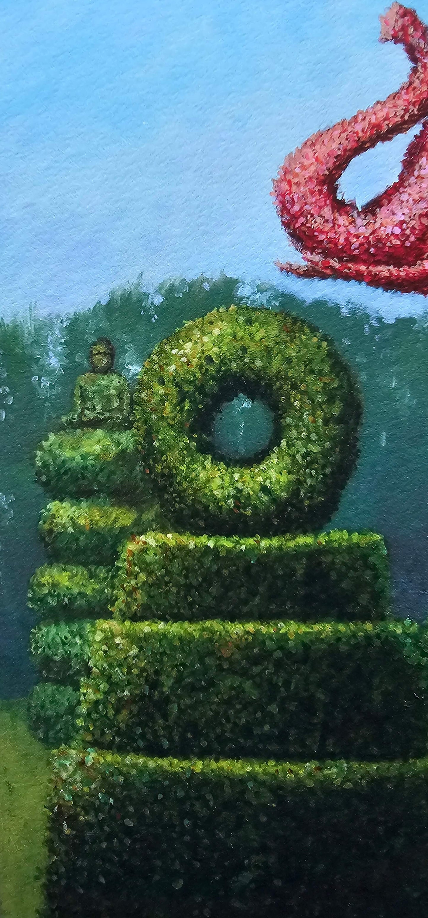 Eric Joyner Elephant Topiary Limited Edition Numbered Hand Signed Art Print