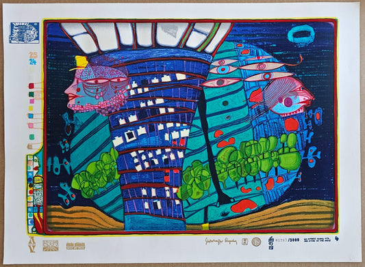 Friedensreich Hundertwasser Flucht Ins All Regentag