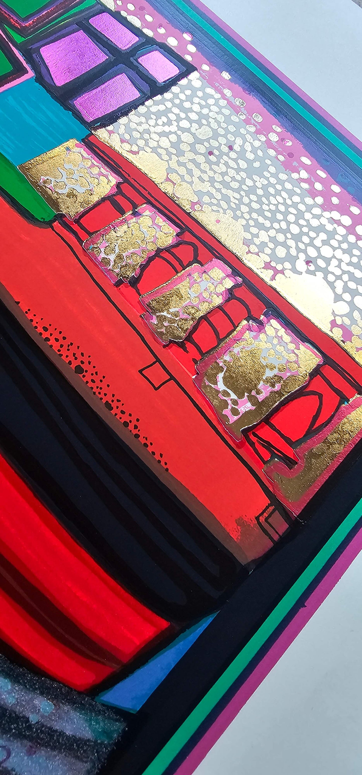 Friedensreich Hundertwasser Regentag auf Liebe Wellen nautical ocean art with vibrant colors