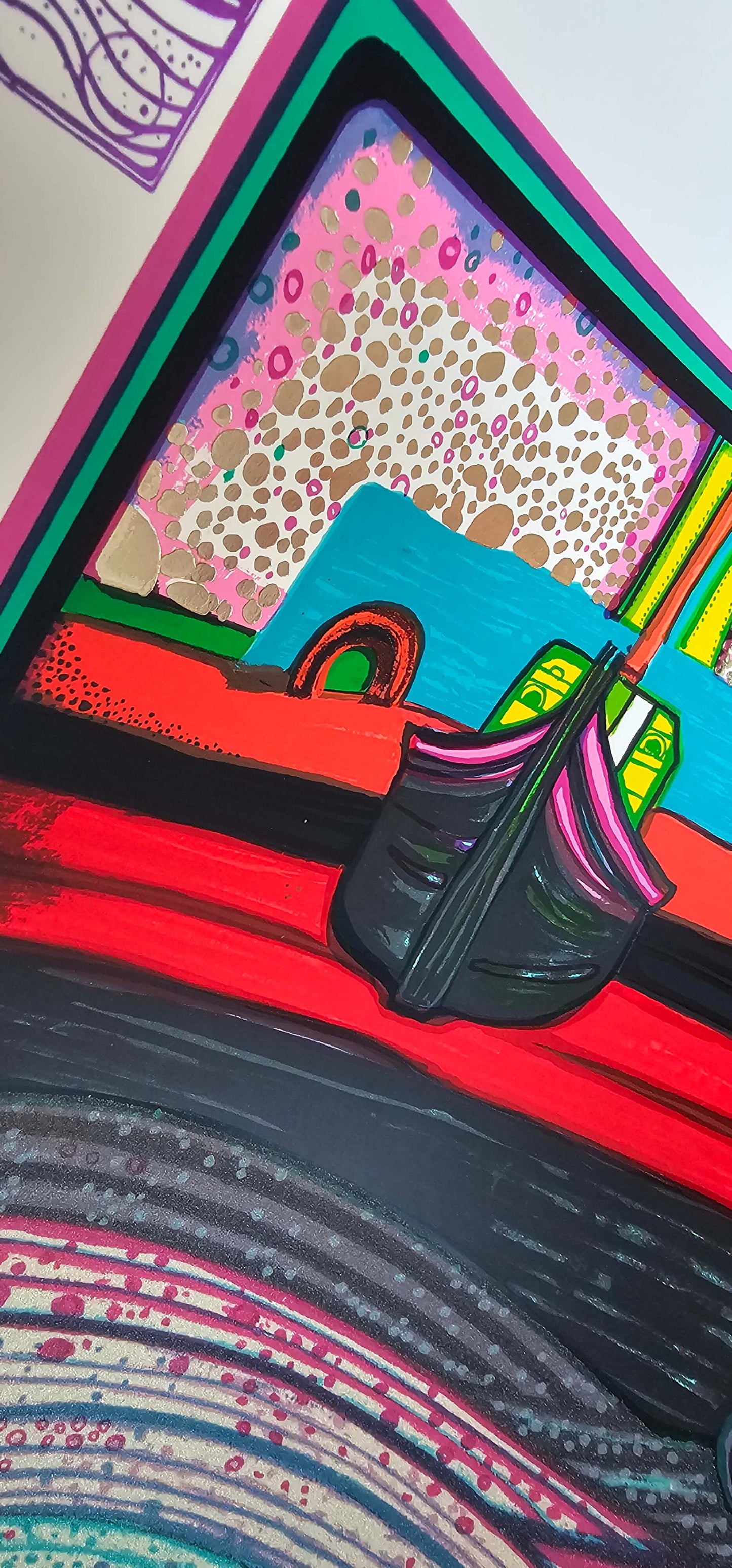 Friedensreich Hundertwasser Regentag auf Liebe Wellen nautical ocean art with vibrant colors