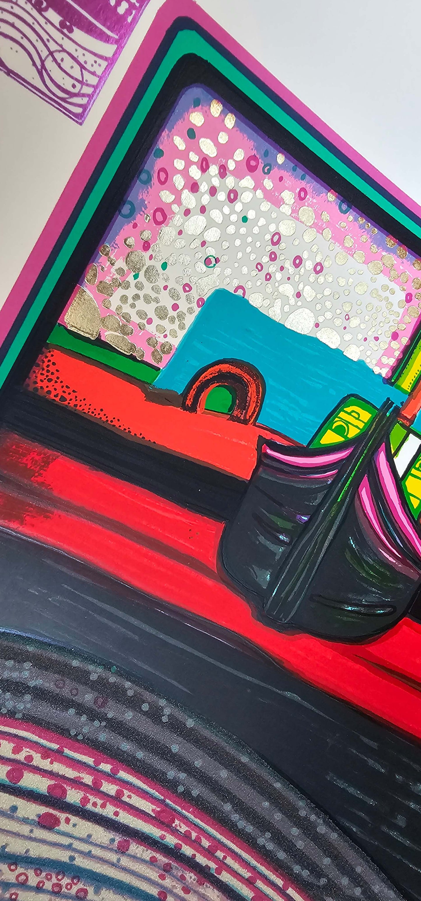 Friedensreich Hundertwasser Regentag auf Liebe Wellen nautical ocean art with vibrant colors