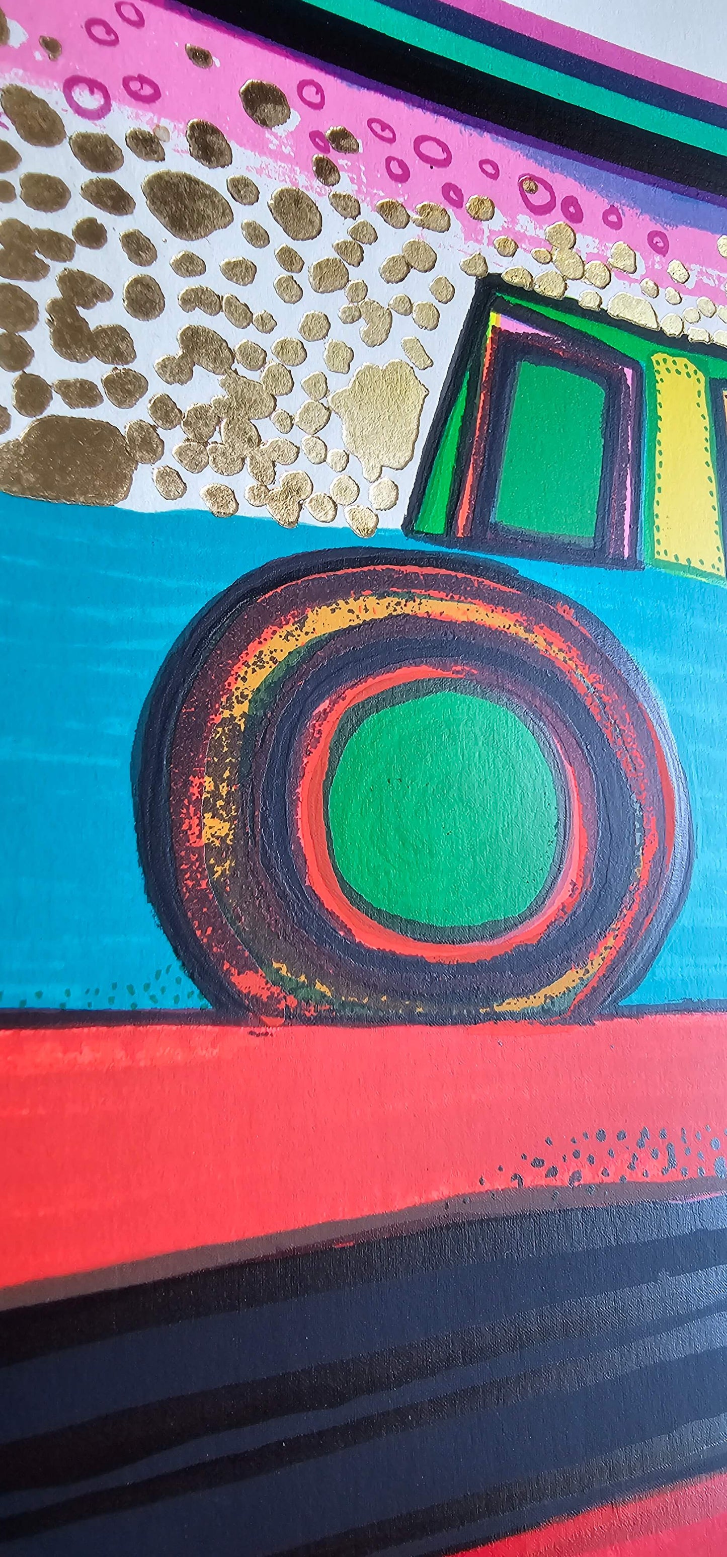 Friedensreich Hundertwasser Regentag auf Liebe Wellen nautical ocean art with vibrant colors