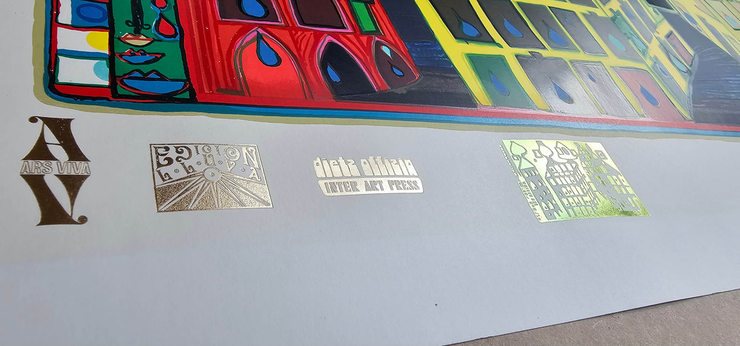 Dietz Offizial inter art press Friedensreich Hundertwasser Waiting with love hurts when love is somewhere else
