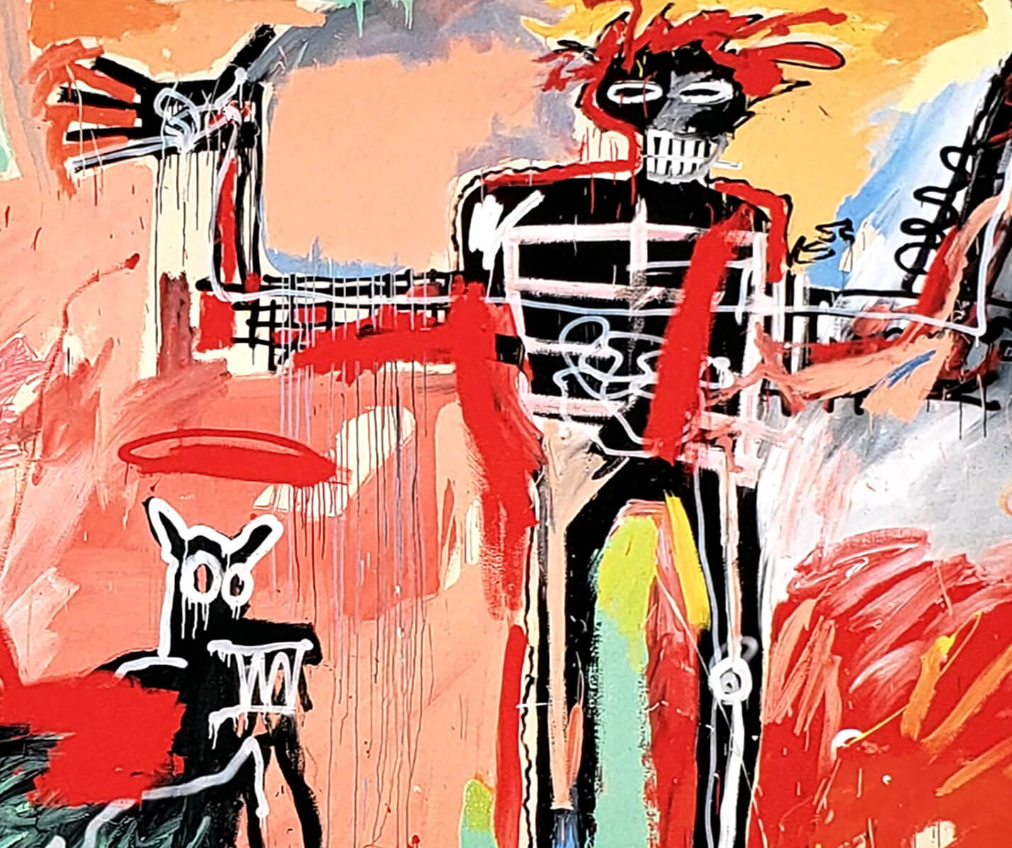 Jean-Michel Basquiat Boy and Dog in a Johnnypump 1982 Art Print
