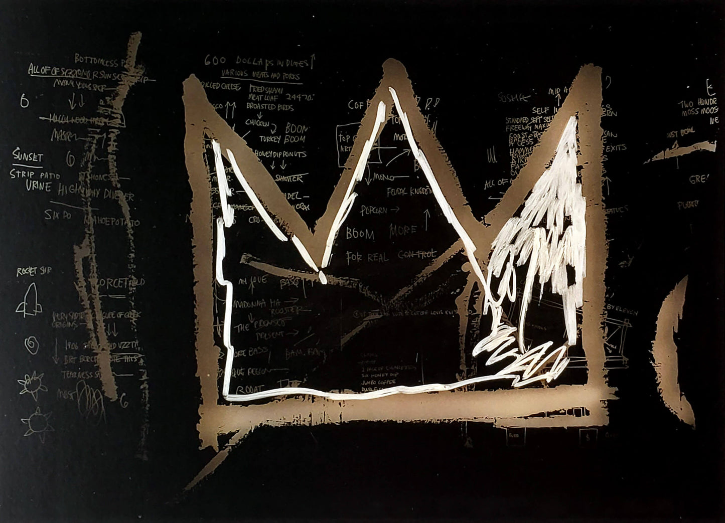 Jean-Michel Basquiat 600 Dollars in Dimes (detail) Crown