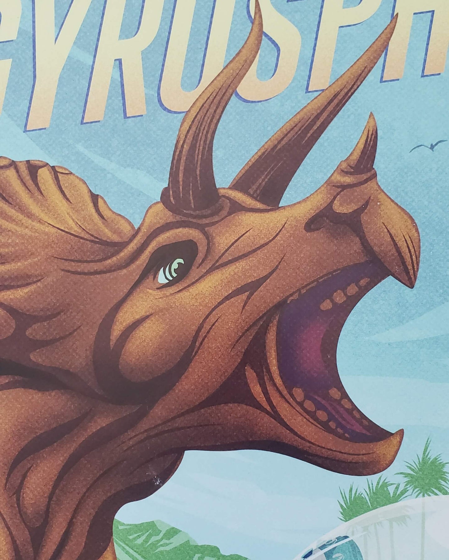 Triceratops wall art