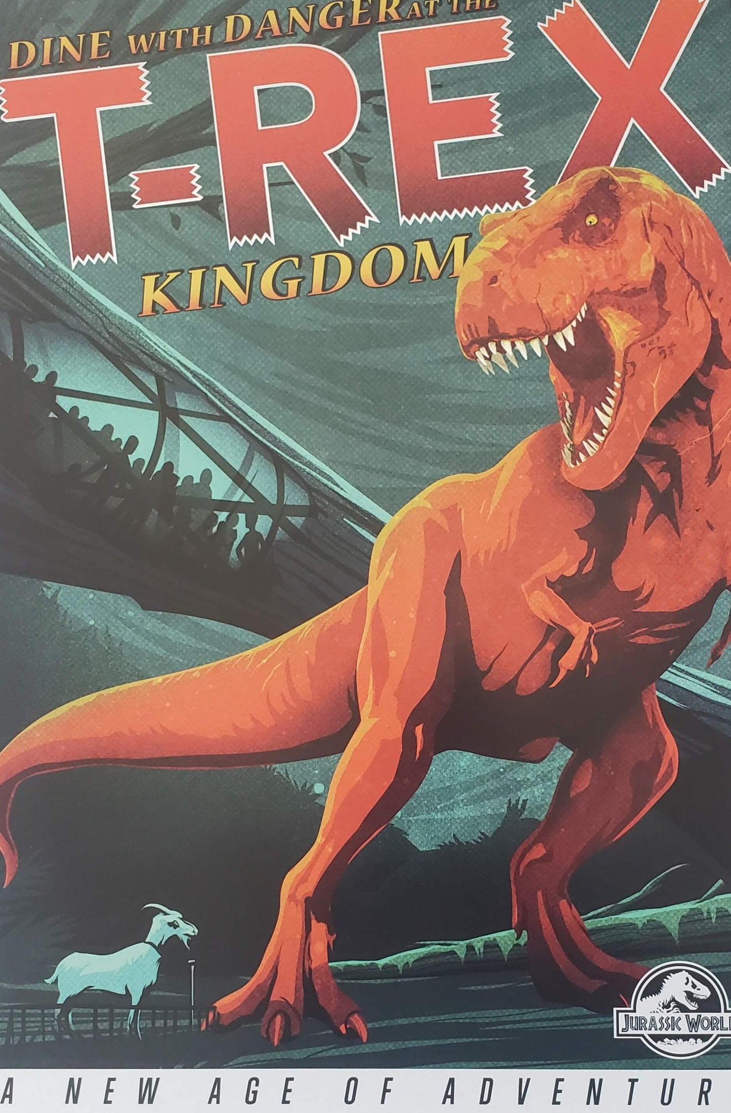 T-rex poster wall art Jurassic Park