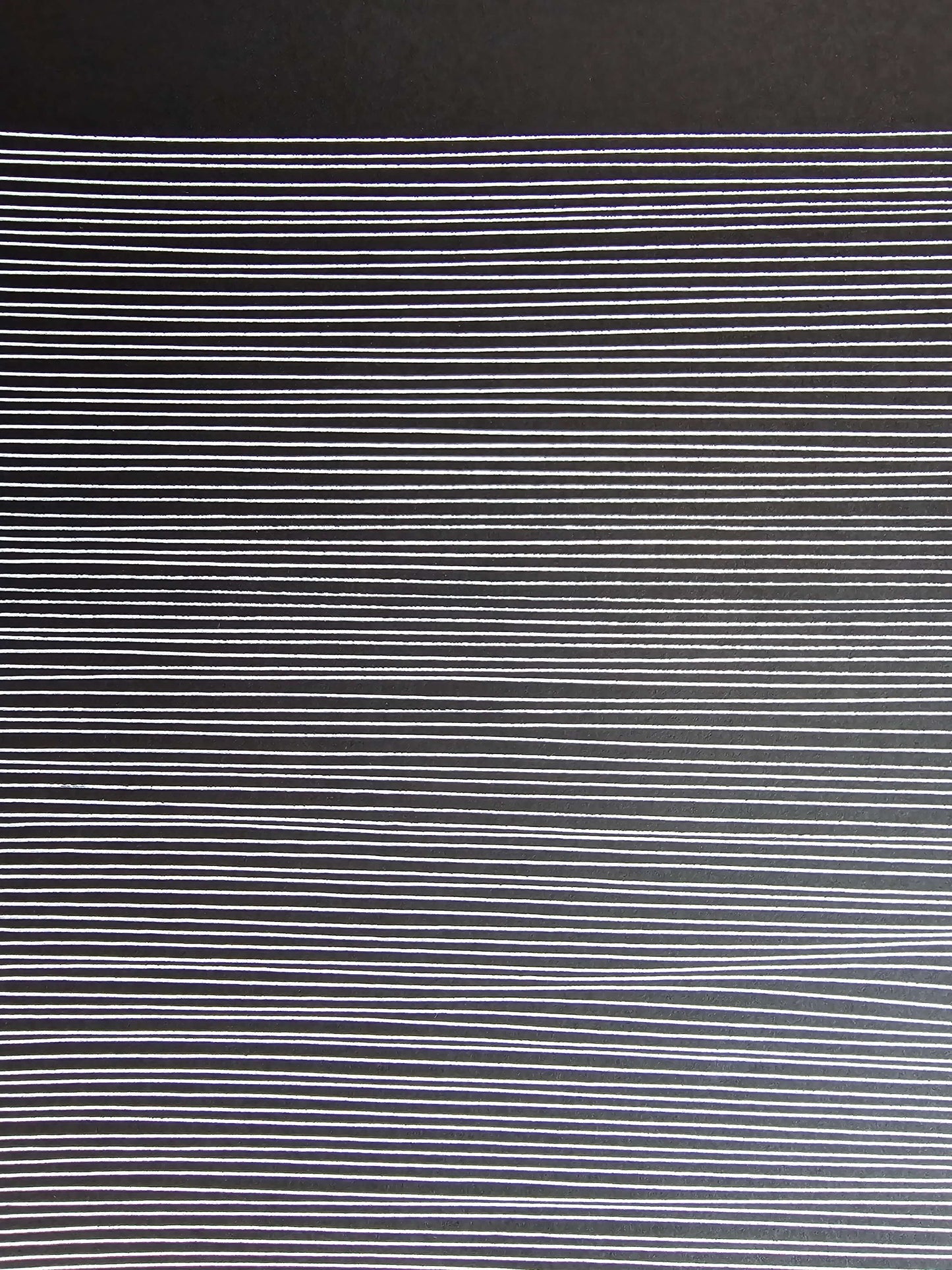 Mark J Rebennack "100 Exhales in White on Black" Hand Signed Original Art