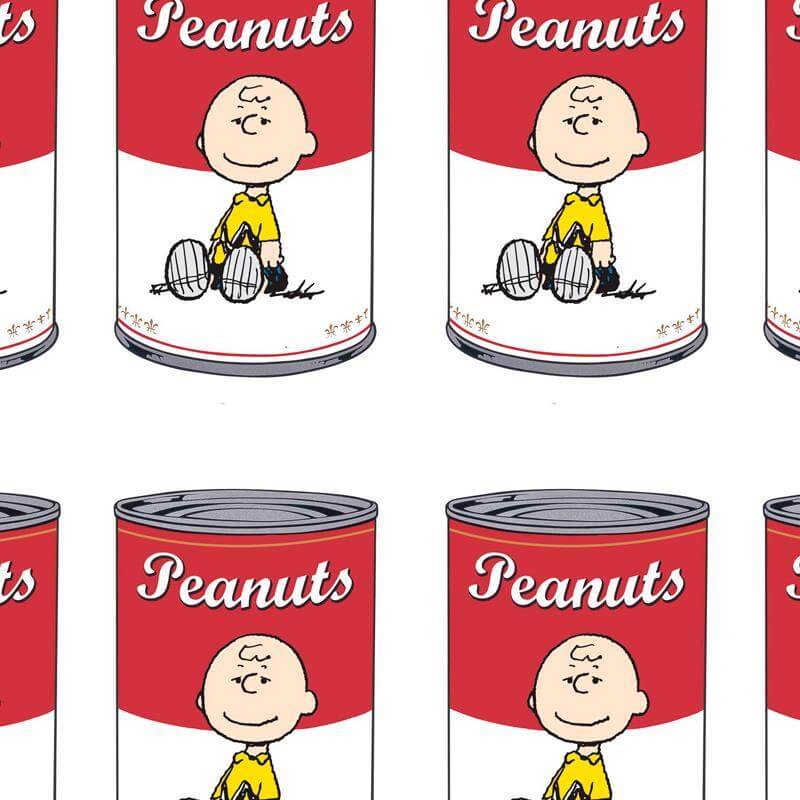 Cambell's Soup Can with Charlie Brown from Peanuts Comic strip POP Art