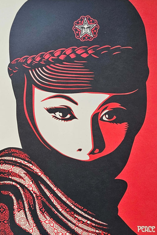 Shepard Fairey "Mujer Fatale" Hand Signed Offset Lithograph