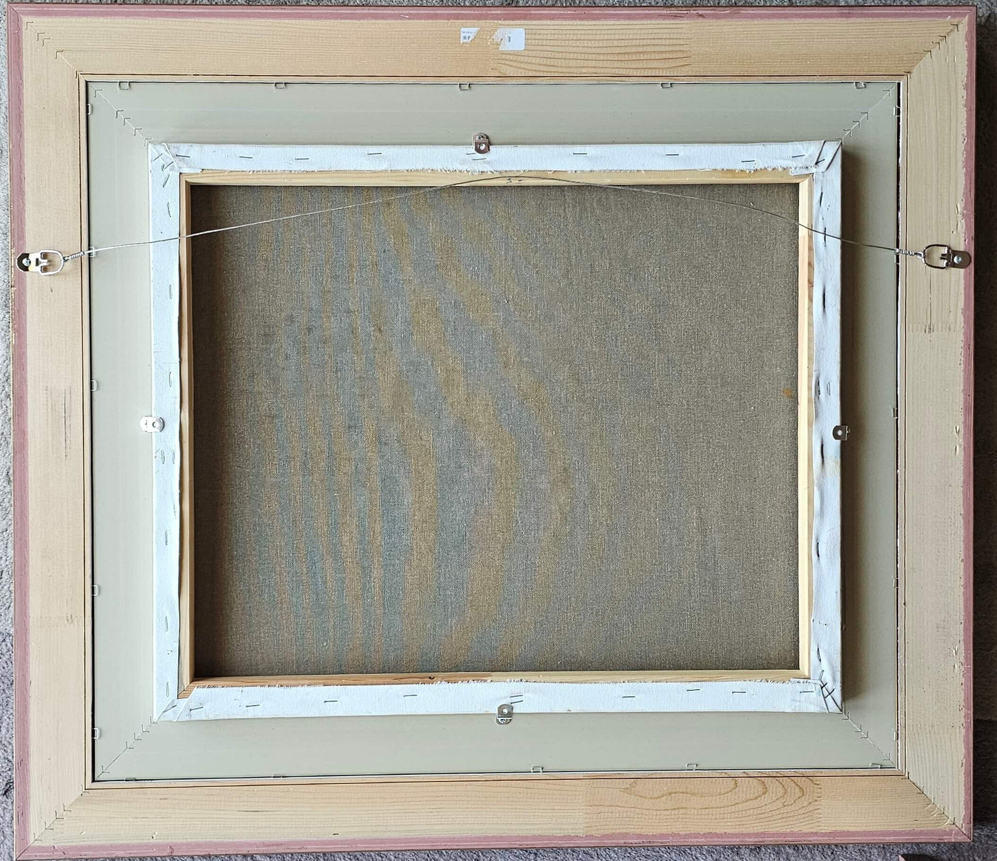 Slava Ilyayev back of painting hanging wire