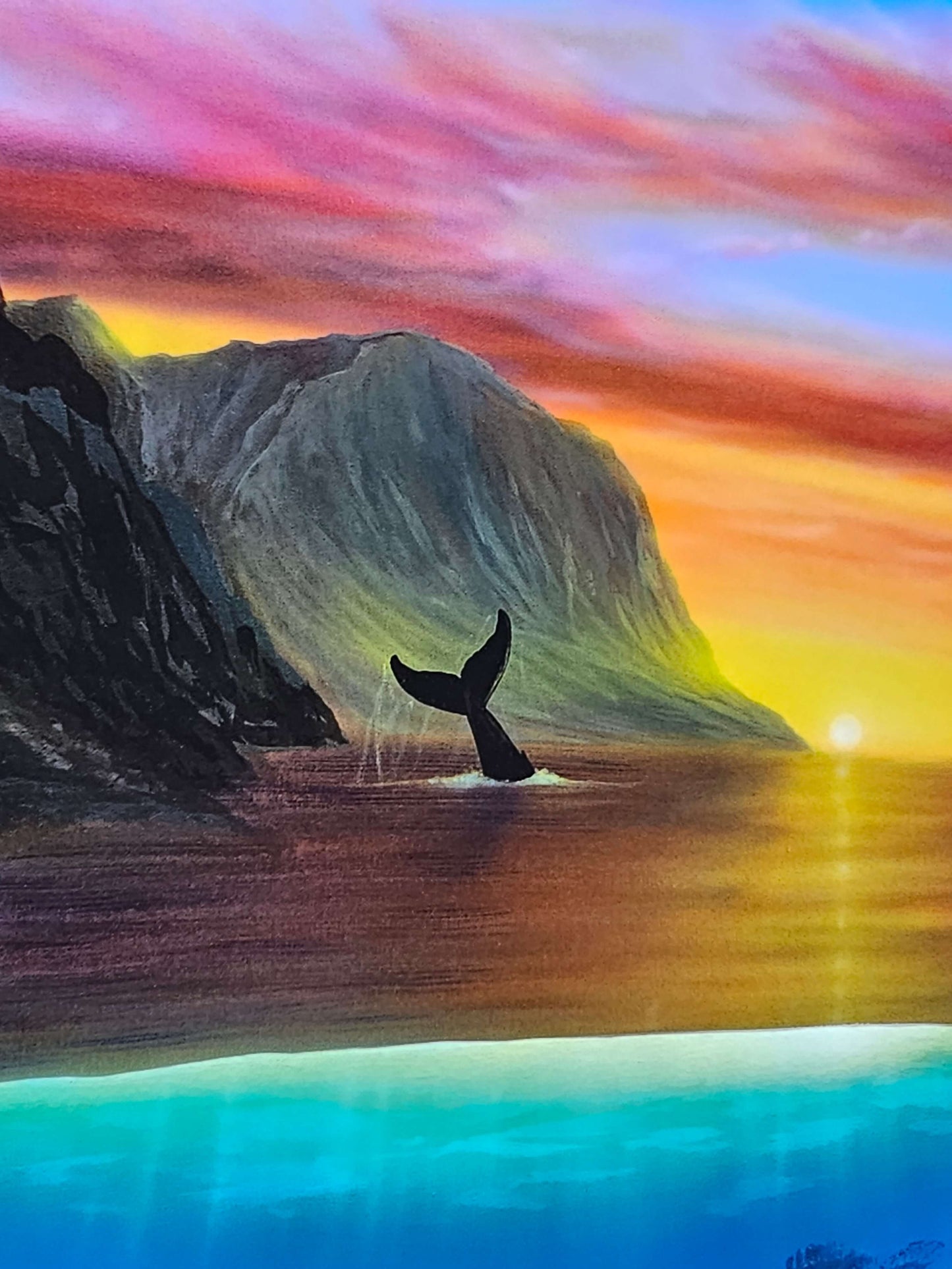 whale fluke art by Wyland