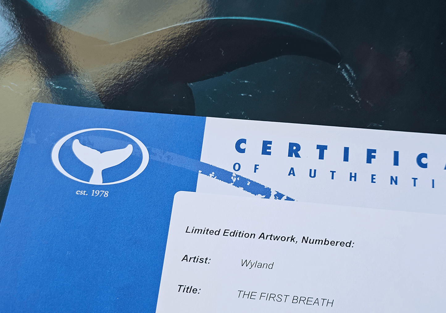 Wyland the first breath COA