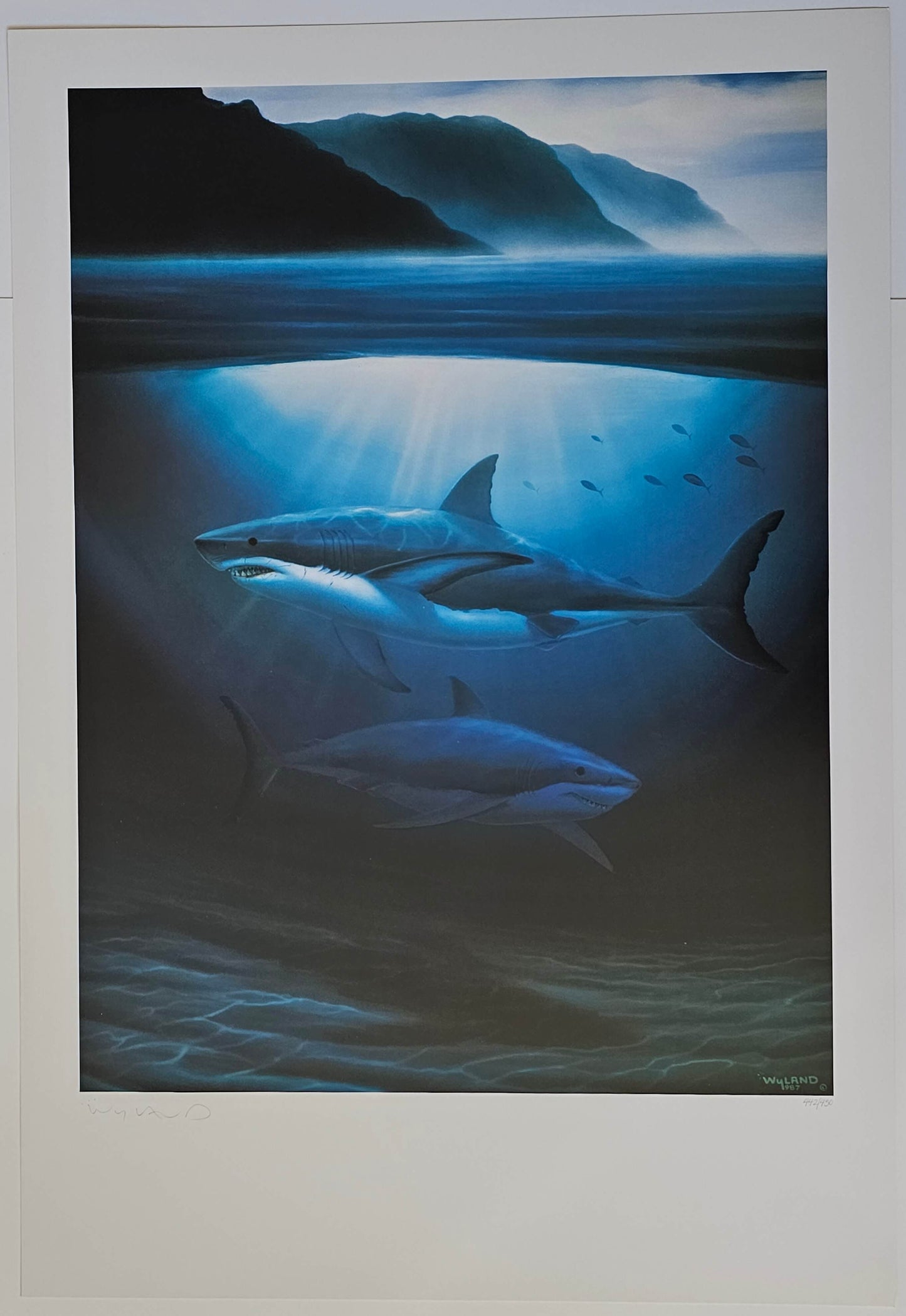Great White sharks art by Wyland