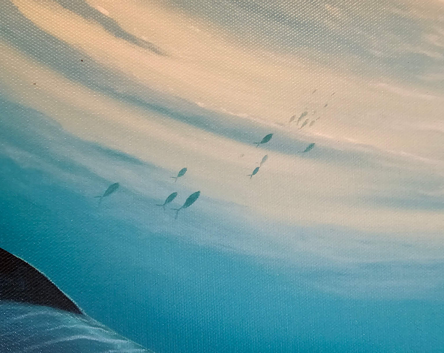 school of fish in Wyland painting