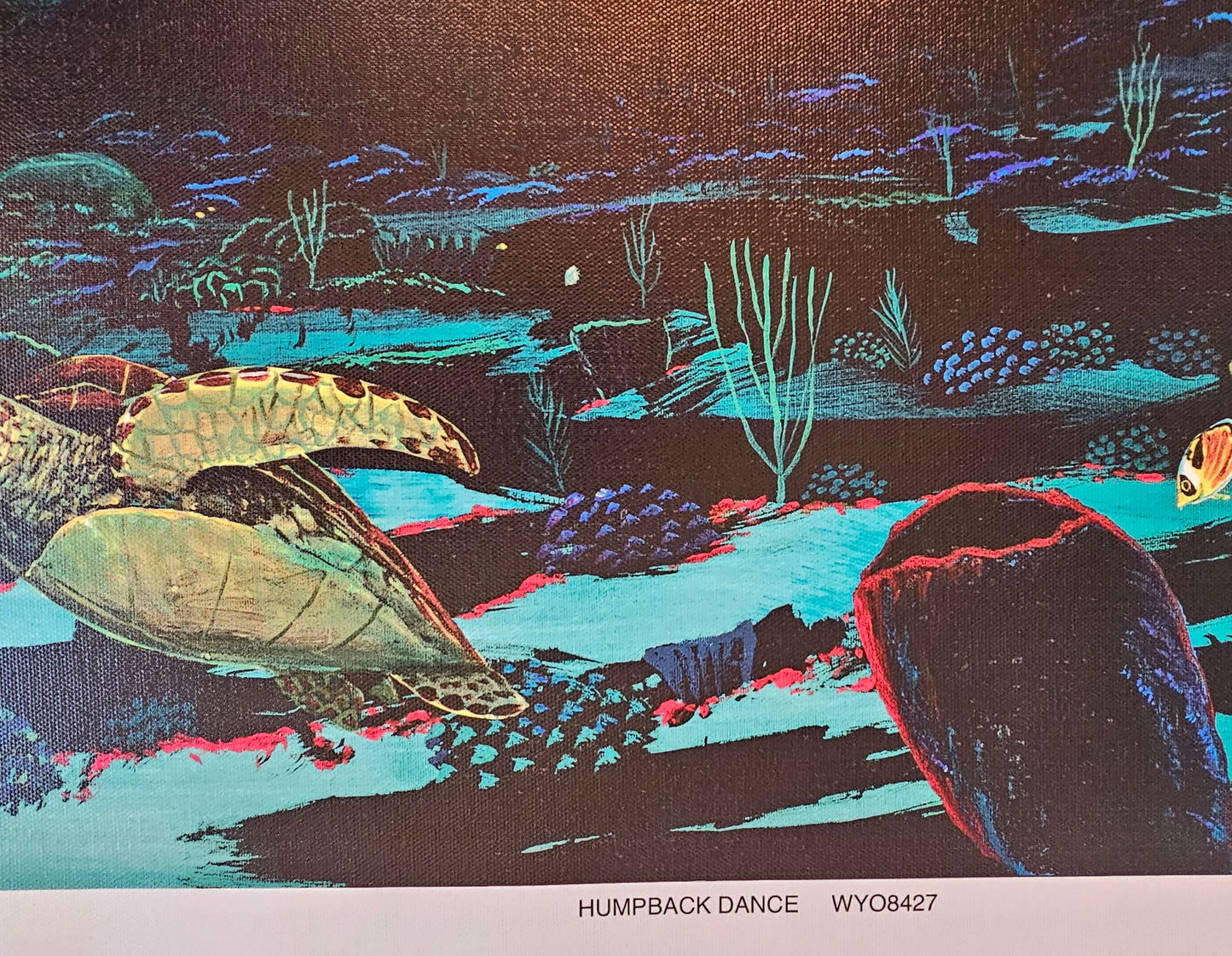 Wyland "Humpback Dance" sea turtle humpback whales art