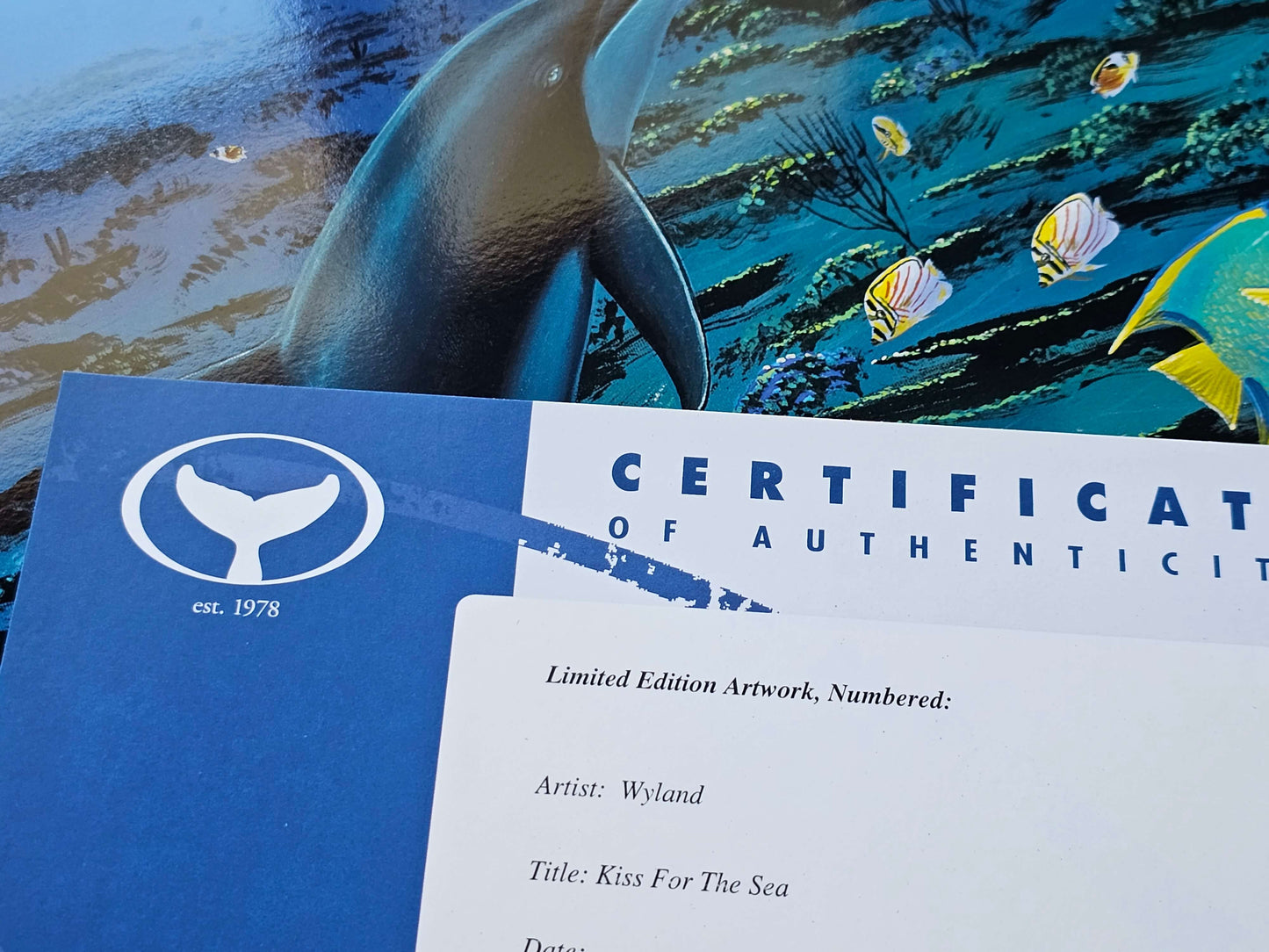 Wyland "Kiss for the Sea" Limited edition artwork numbered