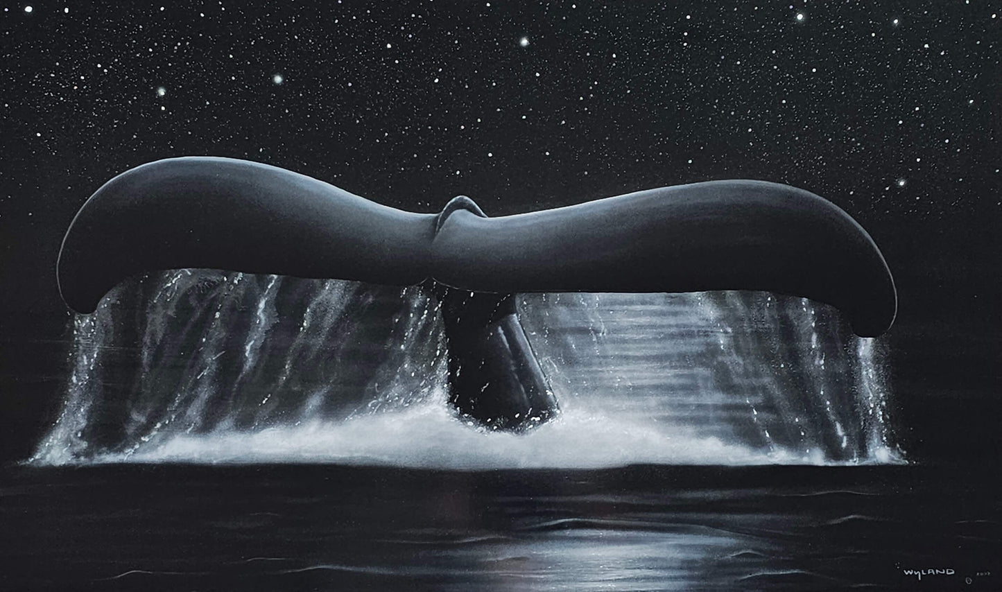 Wyland whale fluke "Sea of Stars"