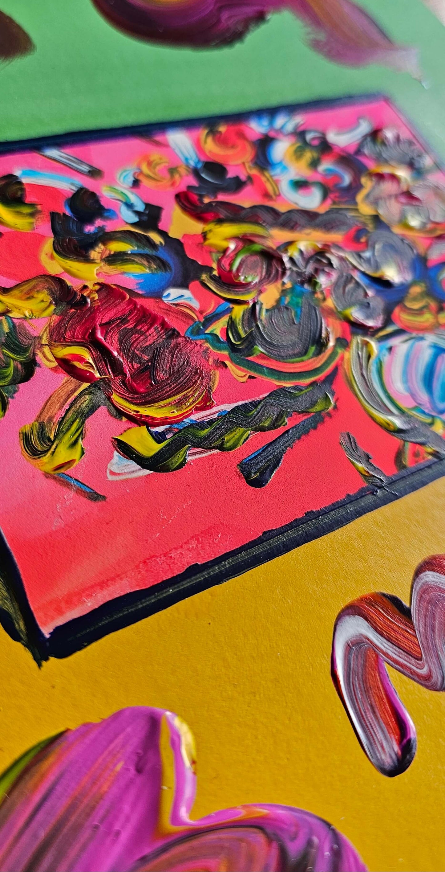Peter Max "Flowers in Vase" Original Painting