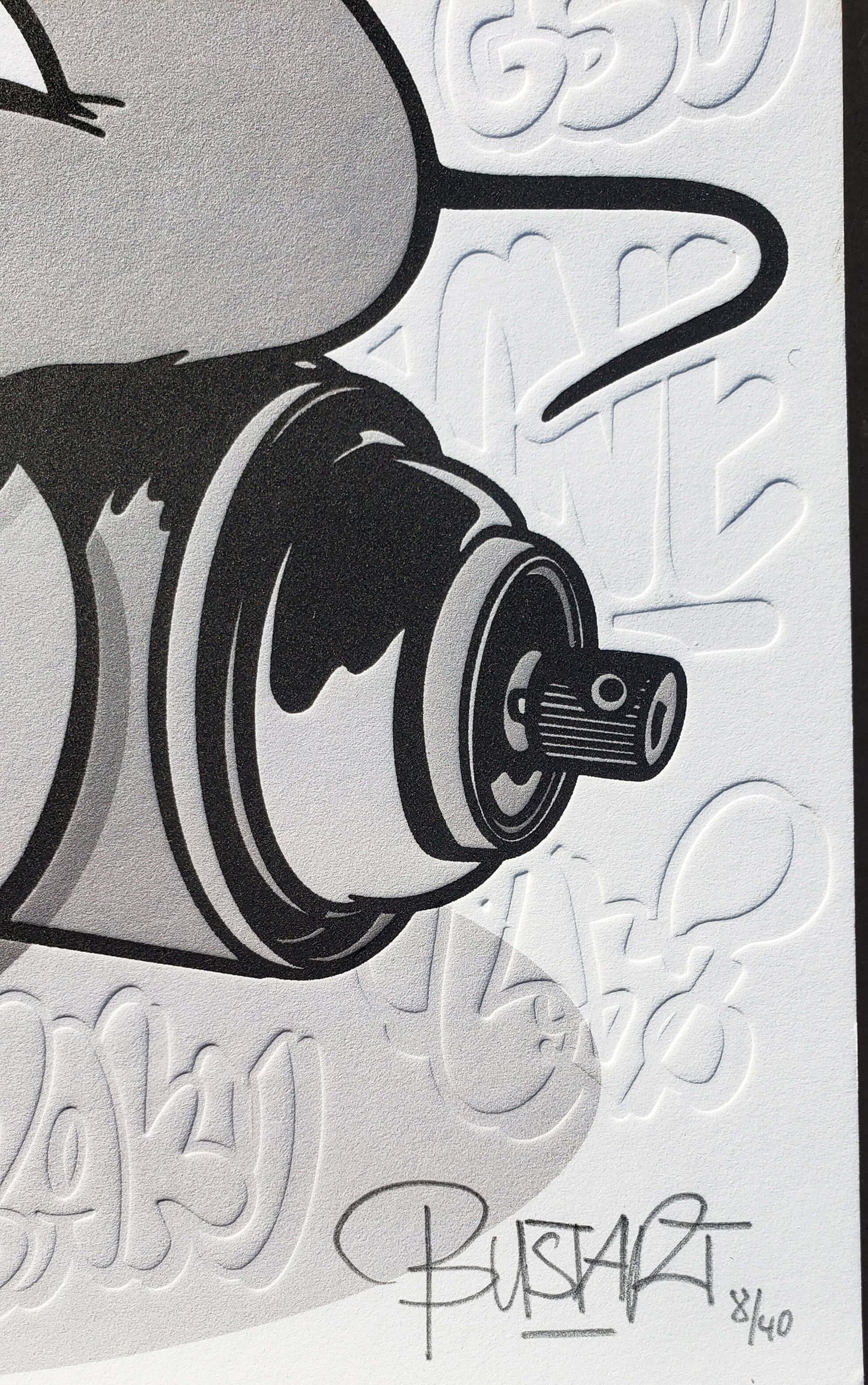 BustArt Mr. Pop Hand signed numbered letterpress print