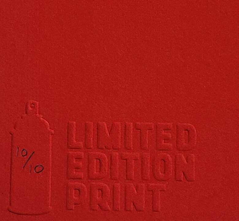 X-Ray Cat Hijack Street Art Graffiti Art Red Feline hand signed art