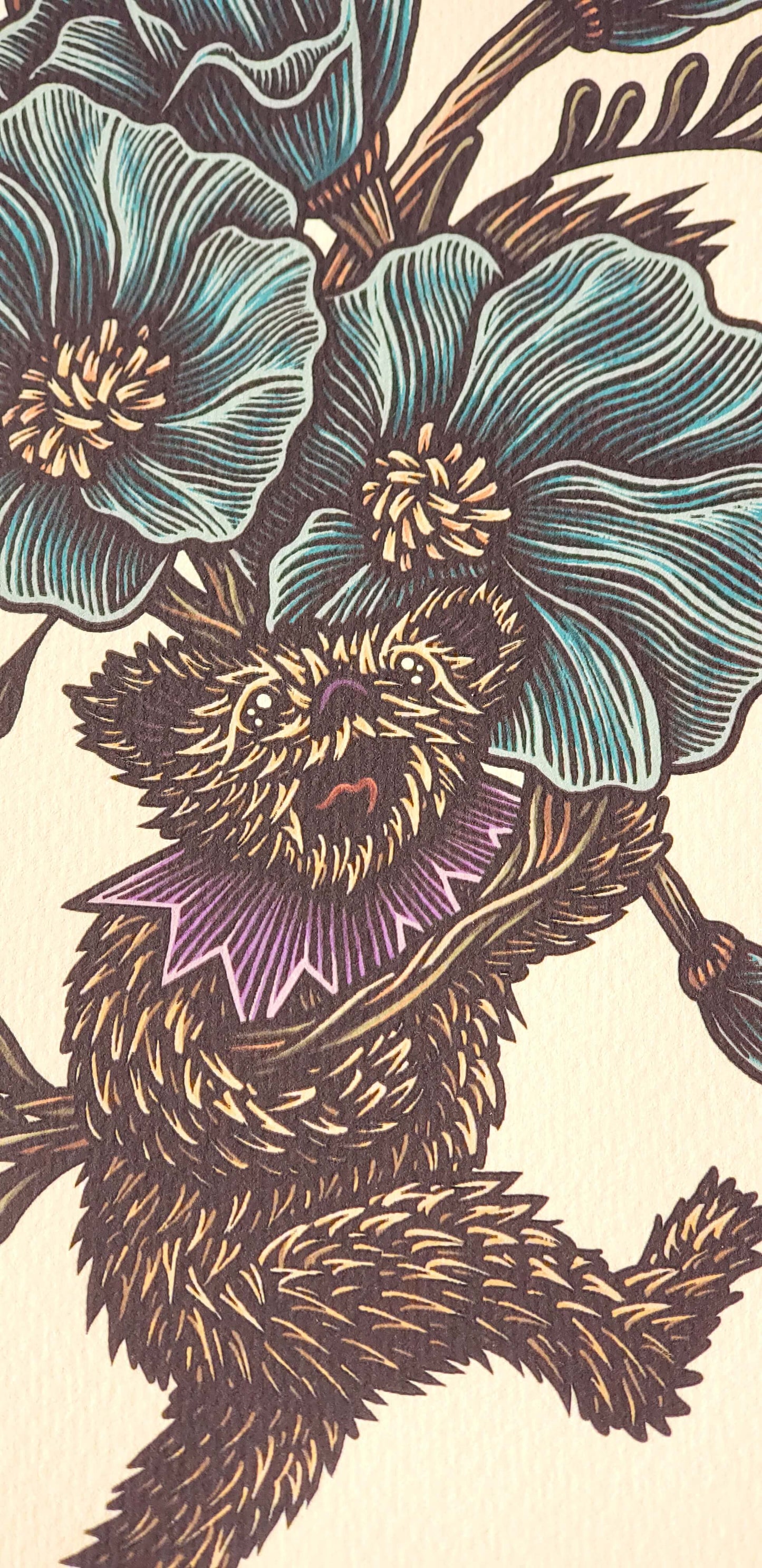 Luke Martin "Julia's Flowers" Poppy Grateful Dead Bear Limited Edition