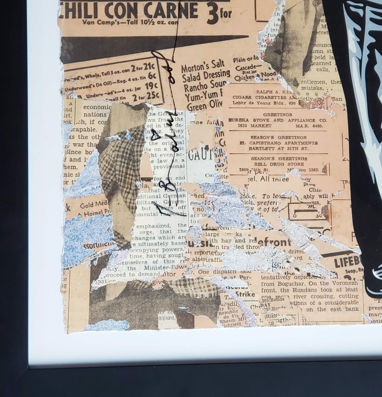 Mr. Brainwash original art print 1/1 unique Albert Einstein with sign with newspaper background hand signed