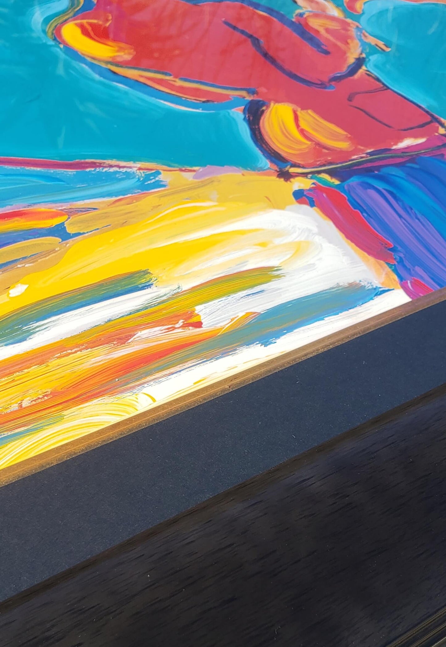 Peter Max Umbrella Man At Sea Painting
