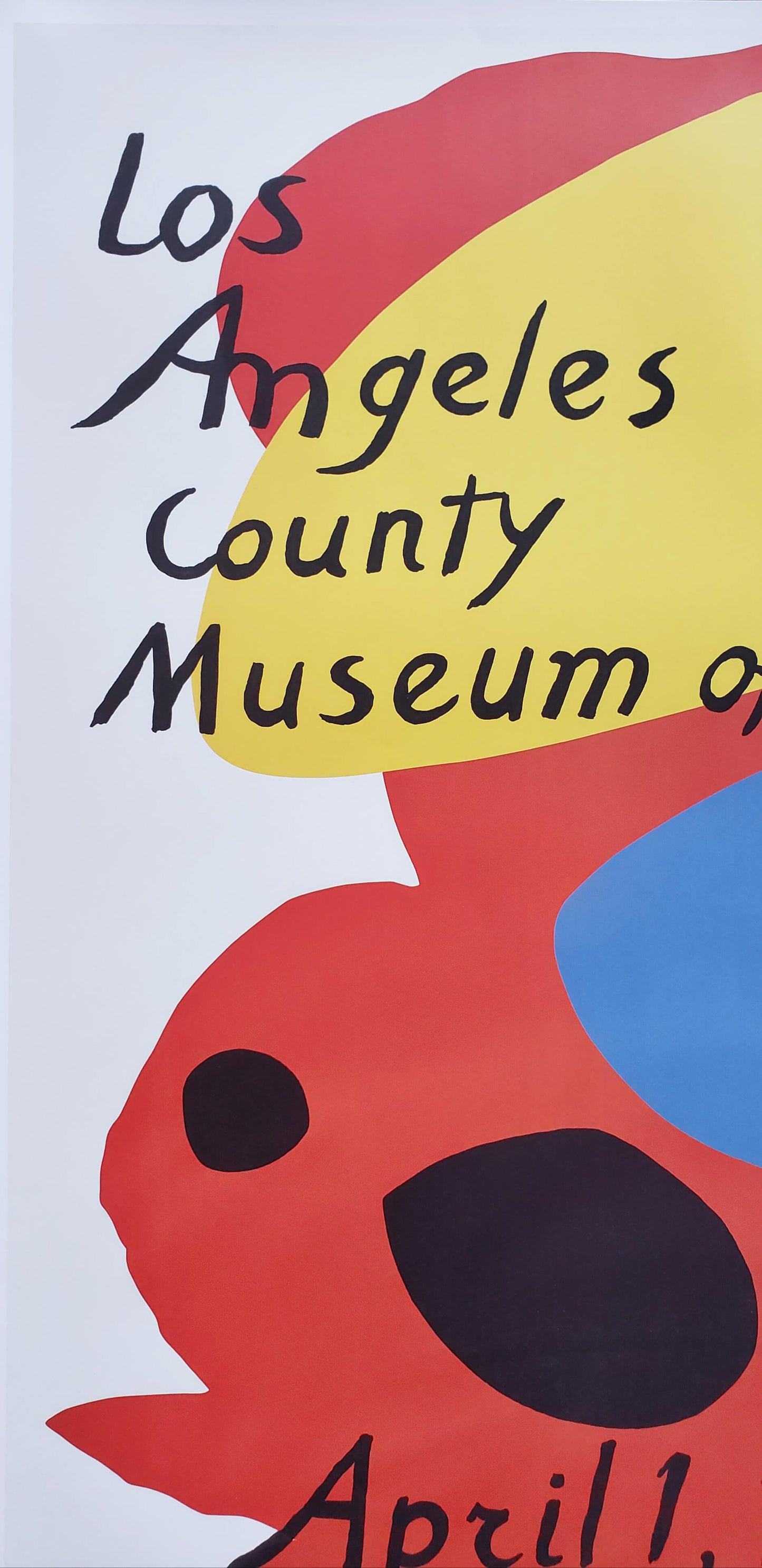 Alexander Calder Art poster Los angeles county museum of art April 1 1965 CA