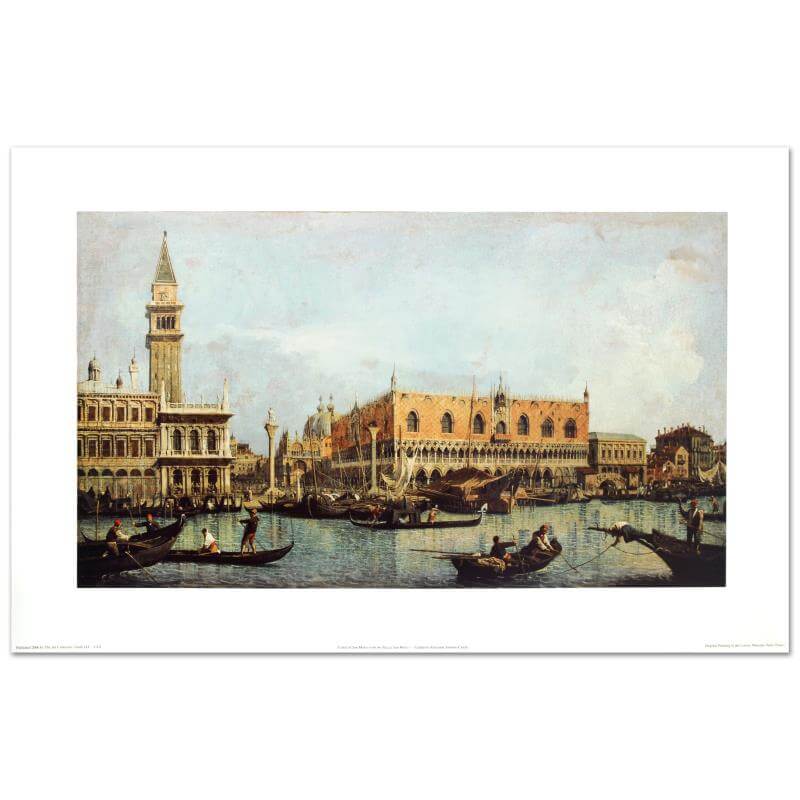 Canaletto Canal of San Marco with the Piazza San Marco large fine art print