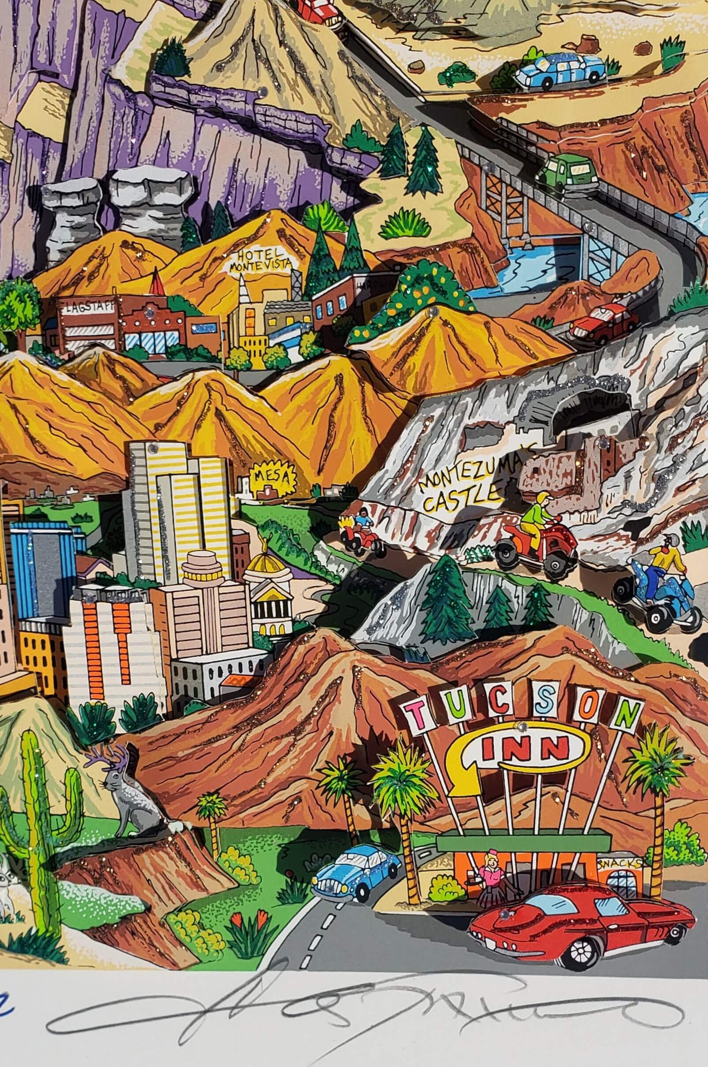 Charles Fazzino, "O Beautiful For Spacious Skies..America...America"