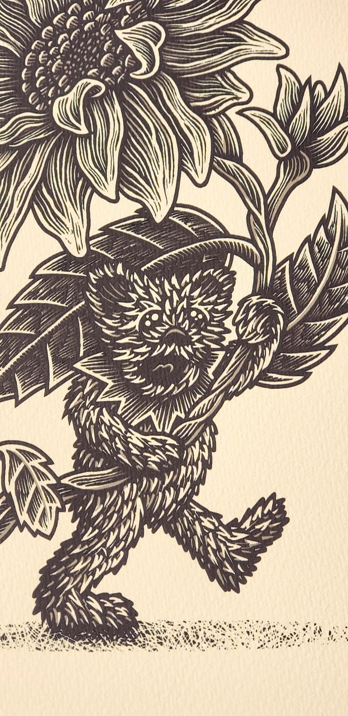 Luke Martin "Julia's Sunflower" Sunflower VARIANT Grateful Dead Bear Art