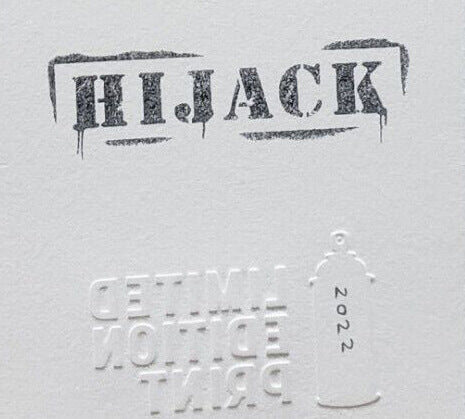 Hijack "Fuelish Spending" hand signed print 4/25
