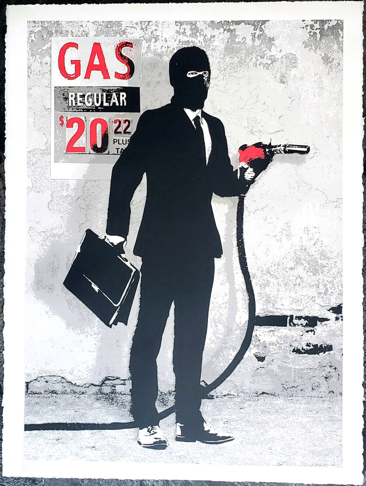 Hijack "Fuelish Spending" hand signed print 4/25