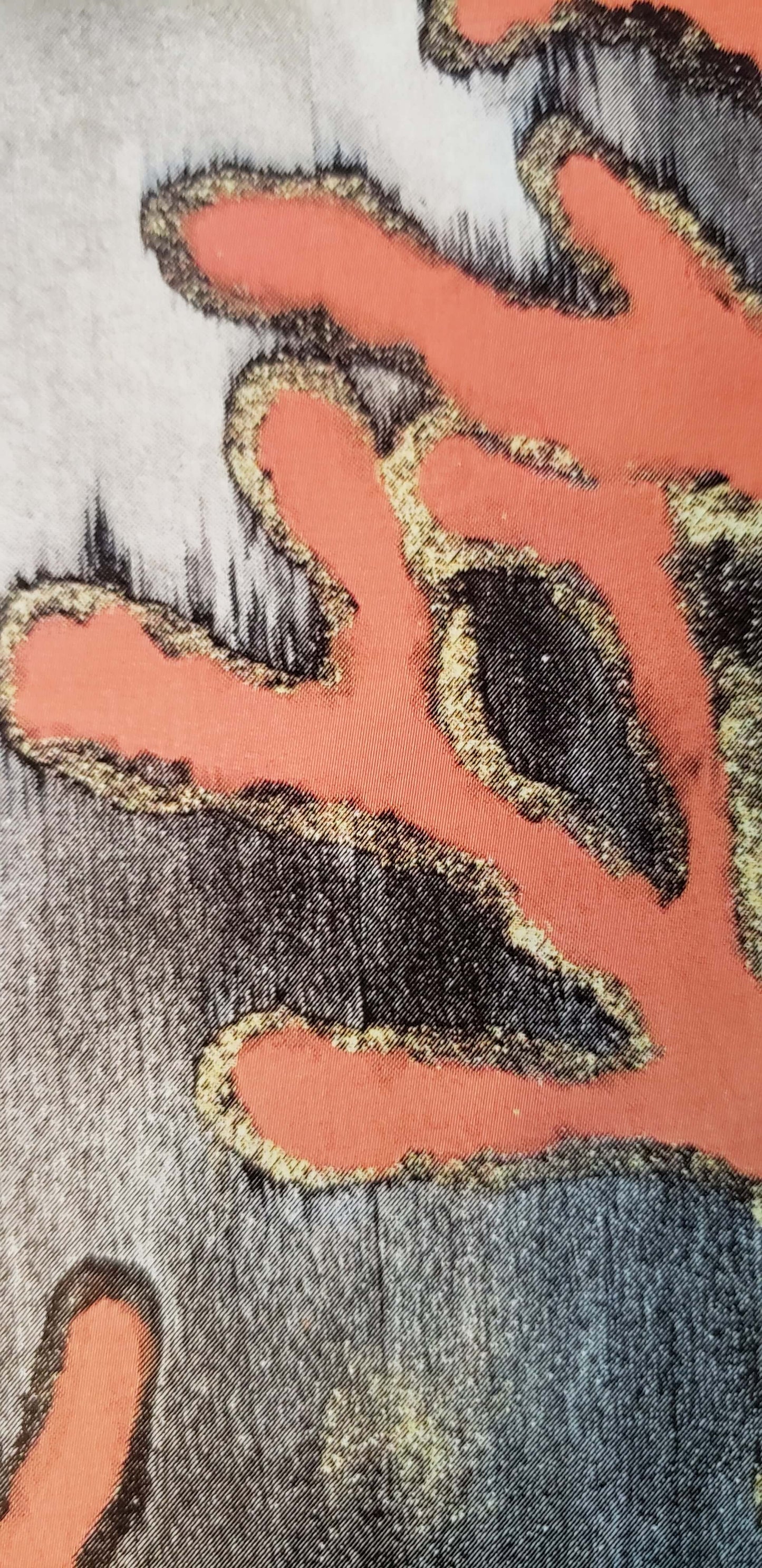 Julian Martinez Coralina orange coral art detail