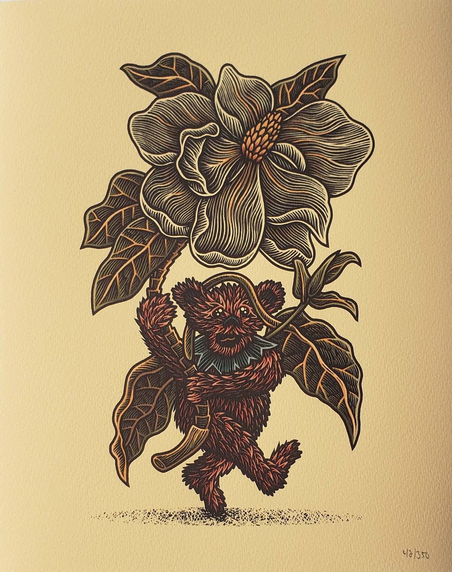 Grateful Dead Dancing Bear Luke Martin Art Print