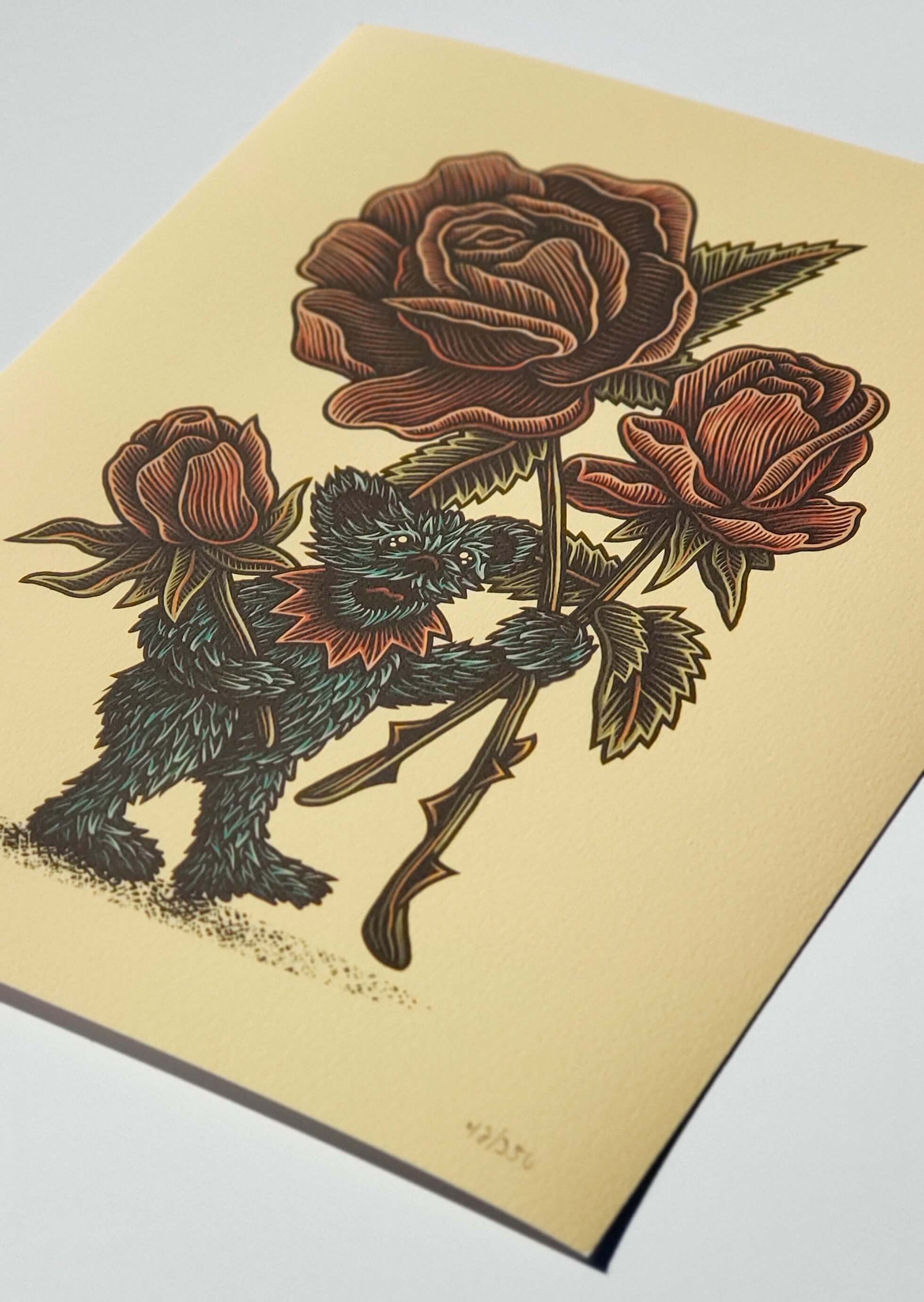 Luke Martin Grateful Dead Rose Flowers Bear
