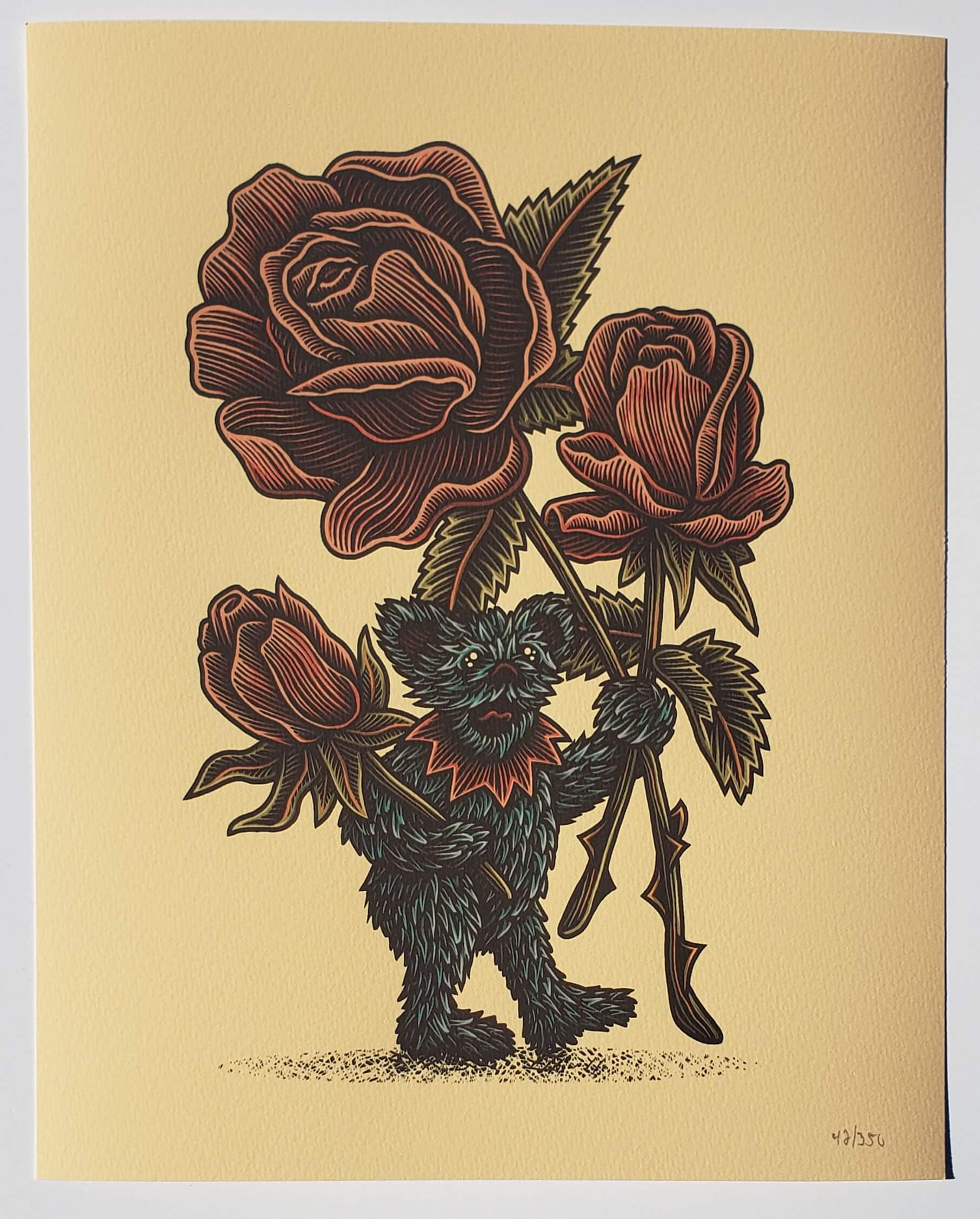 Luke Martin Grateful Dead Rose Flowers Bear