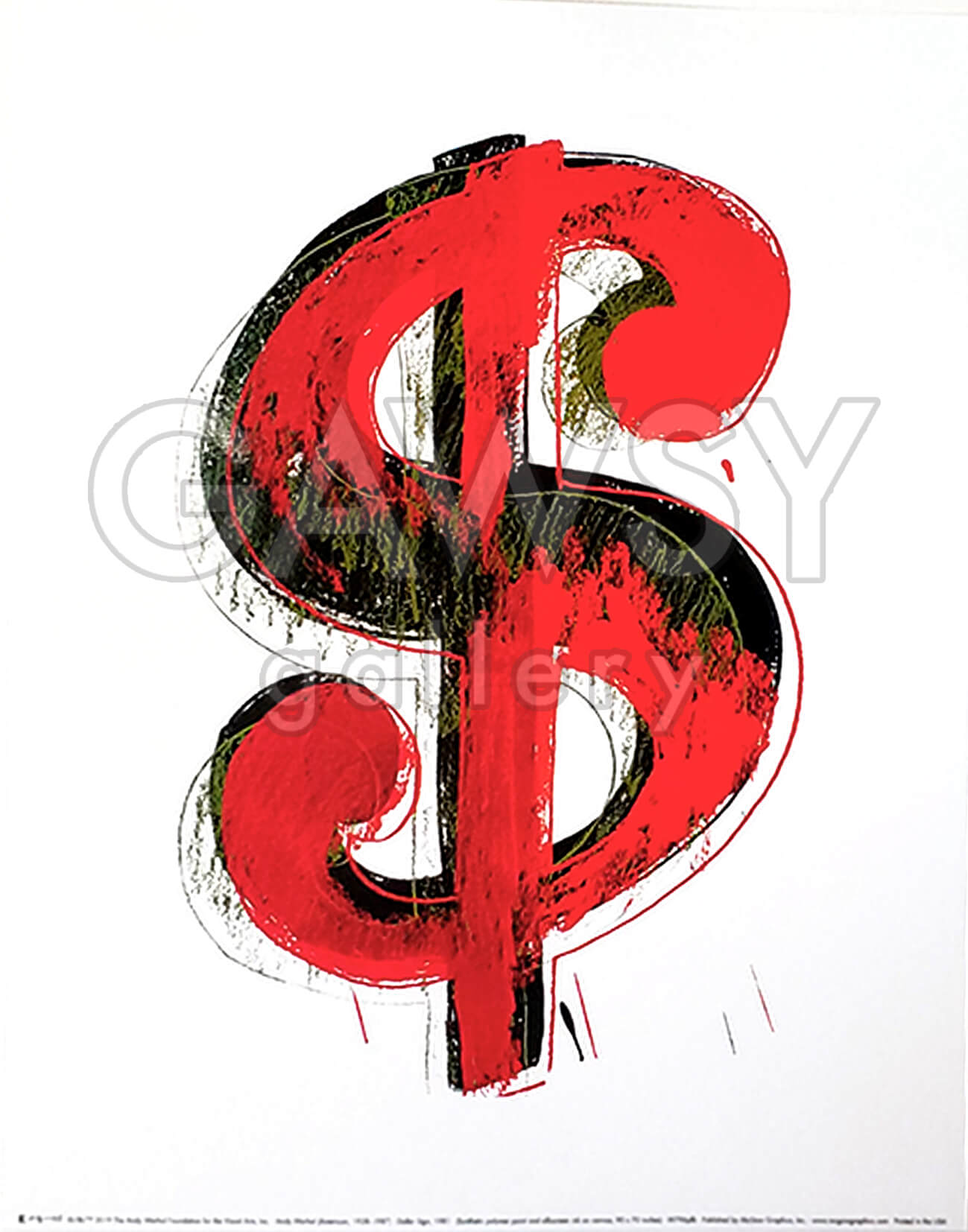 Andy Warhol Red Dollar Sign Andy Warhol Foundation Print