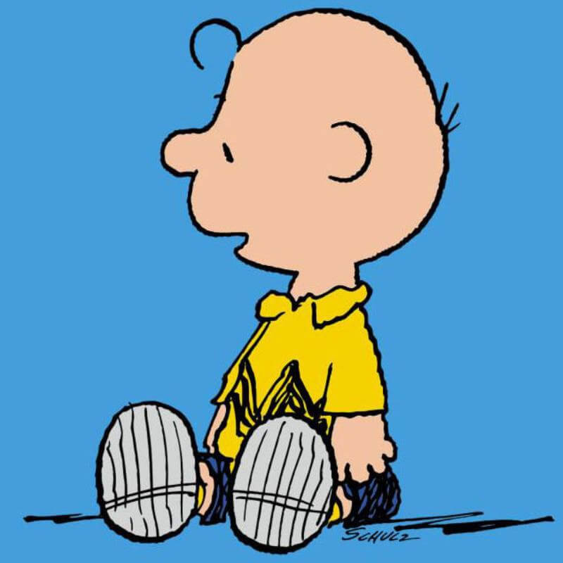 Charlie Brown Charles Schulz Comic Peanuts on blue background