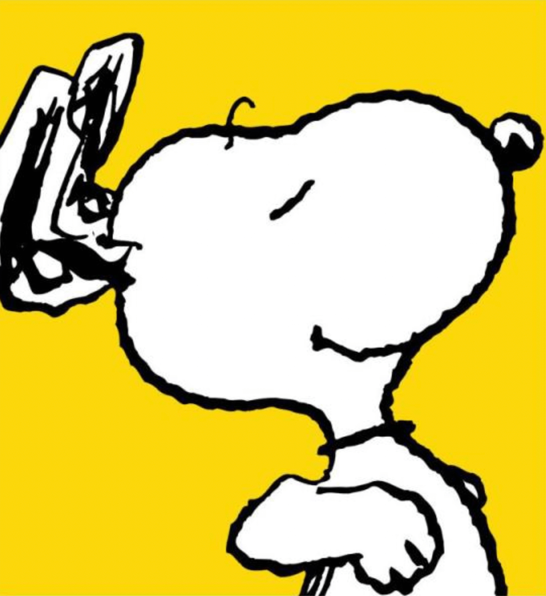 Peanuts "Snoopy: Yellow" happy comic strip dog on yellow background