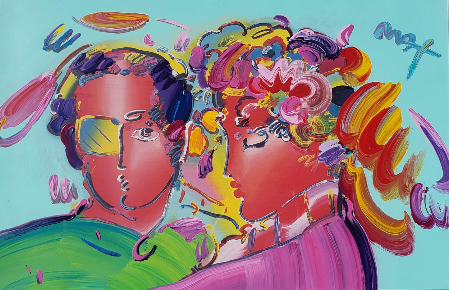 Peter Max "Zero in Love" Original Painting Hand Signed