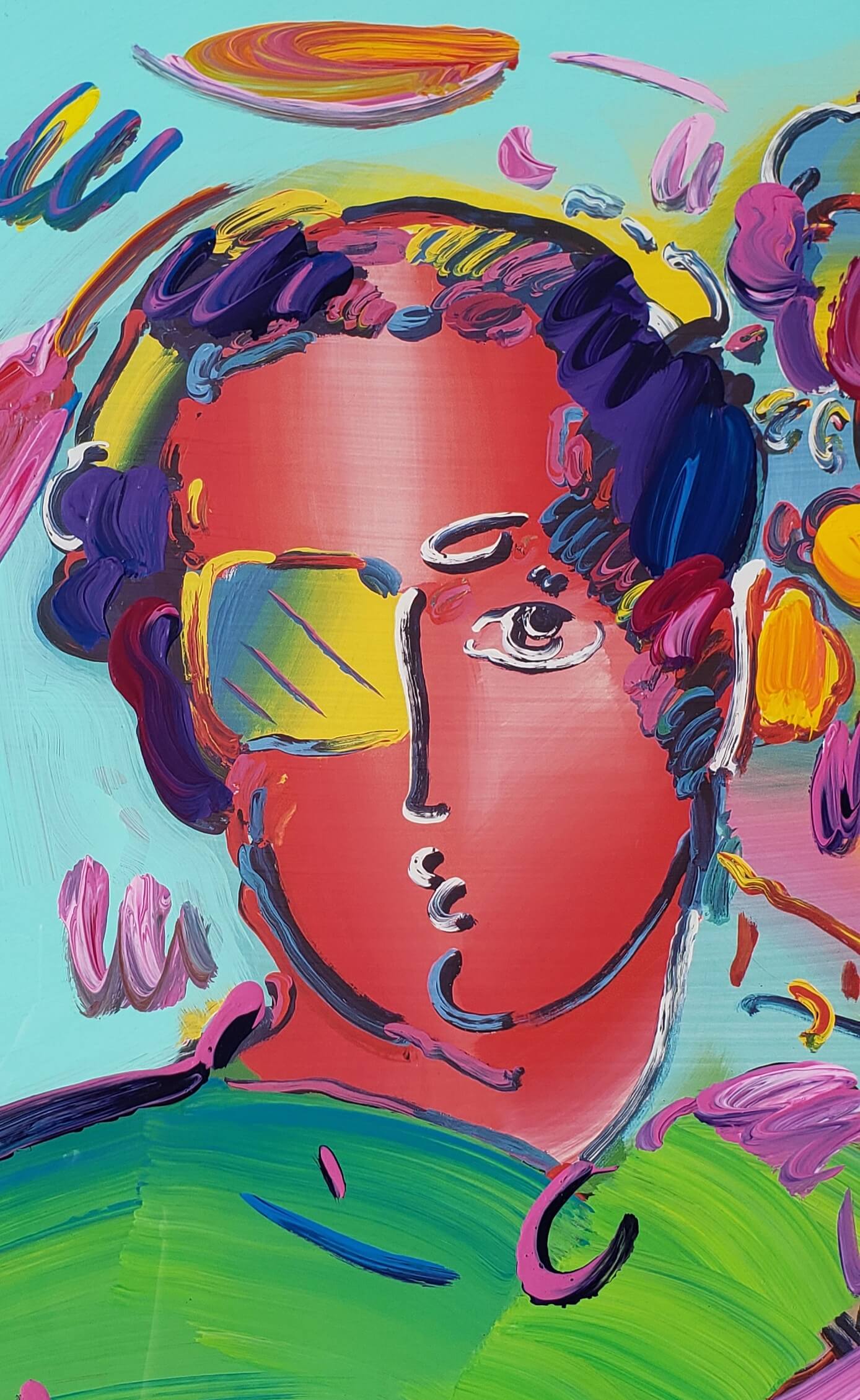 Peter Max "Zero in Love" Original Painting Hand Signed