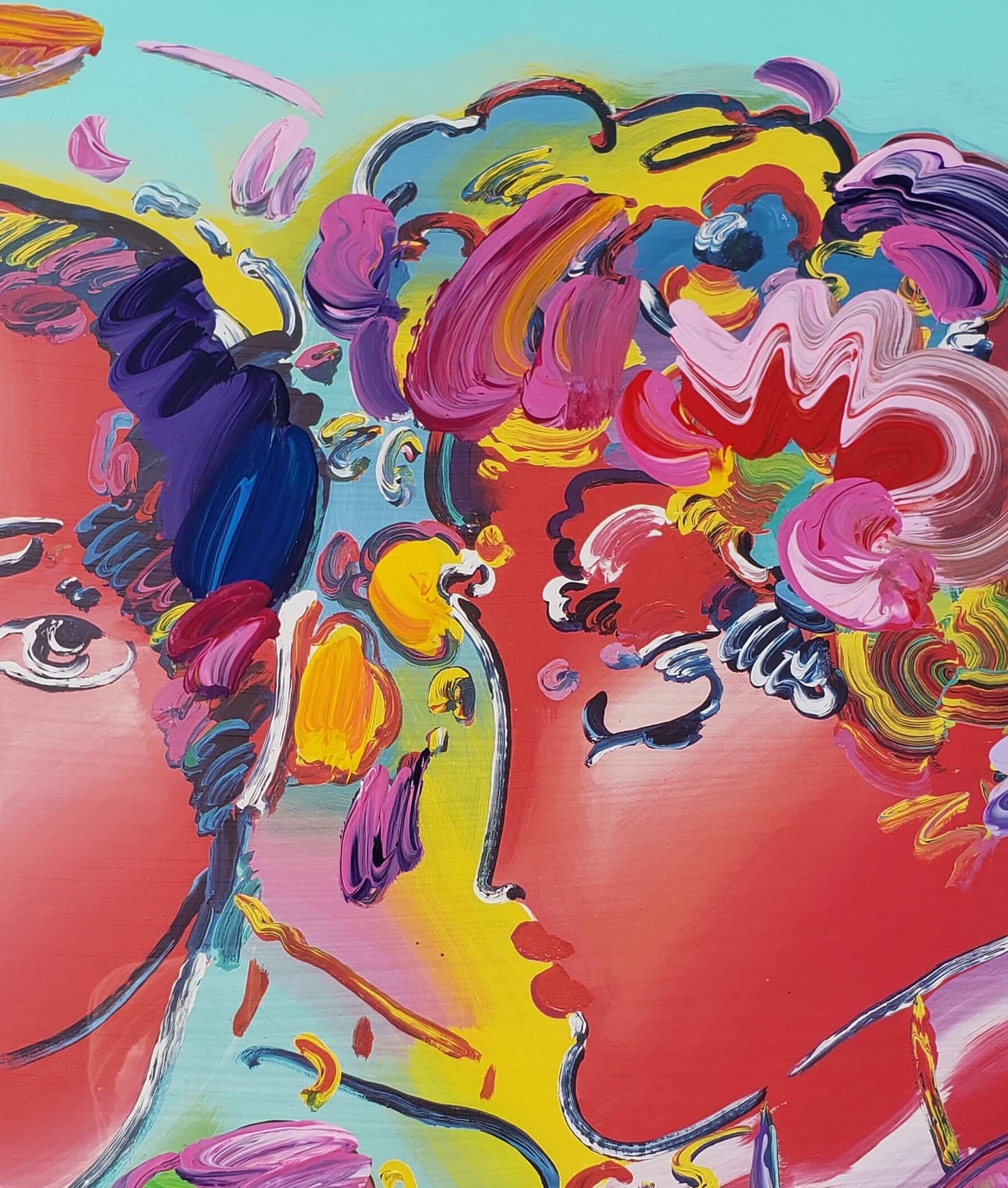 Peter Max "Zero in Love" Original Painting Hand Signed