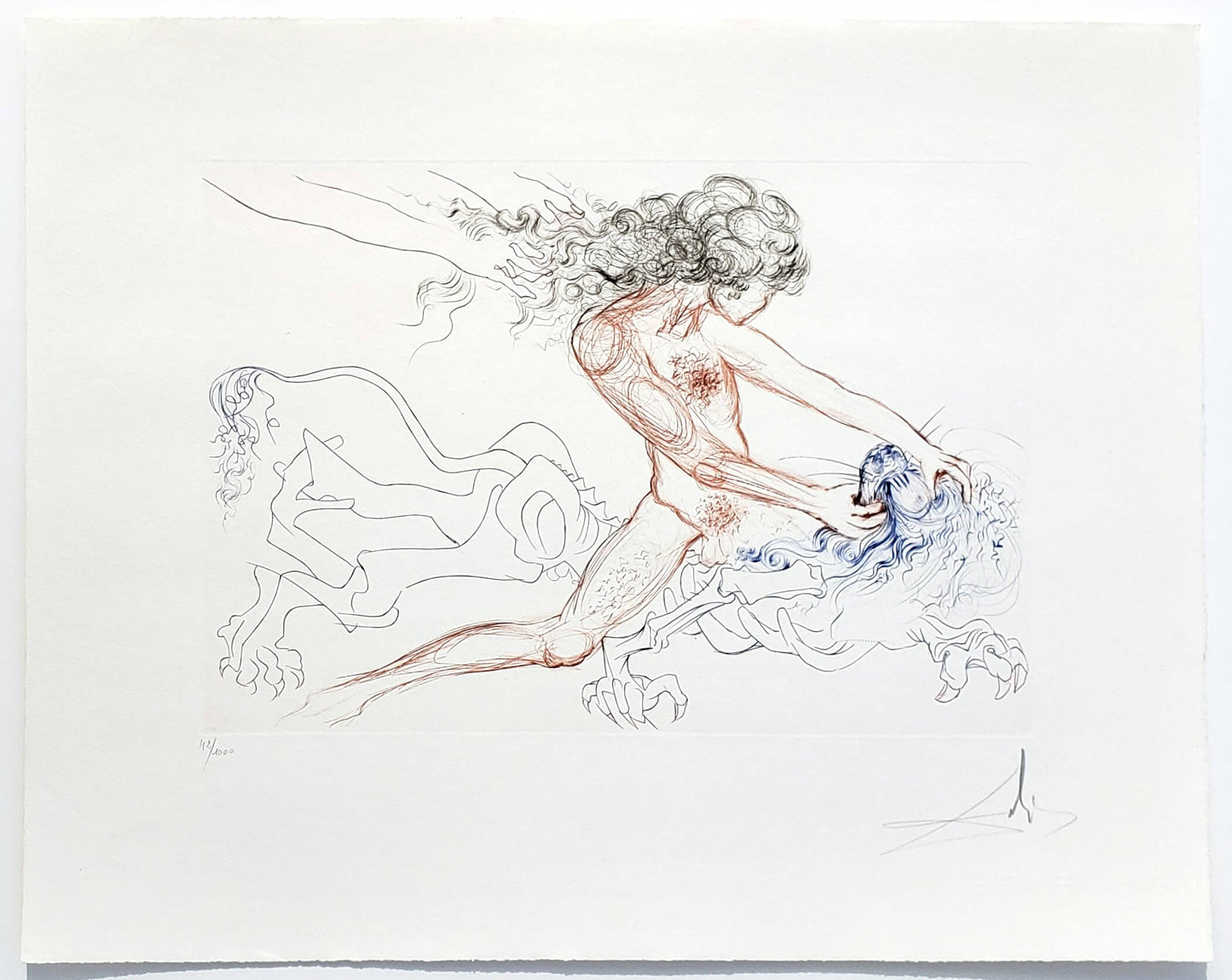 Salvador Dalí Famous Lovers Samson & Delilah Original Etching Hand Signed