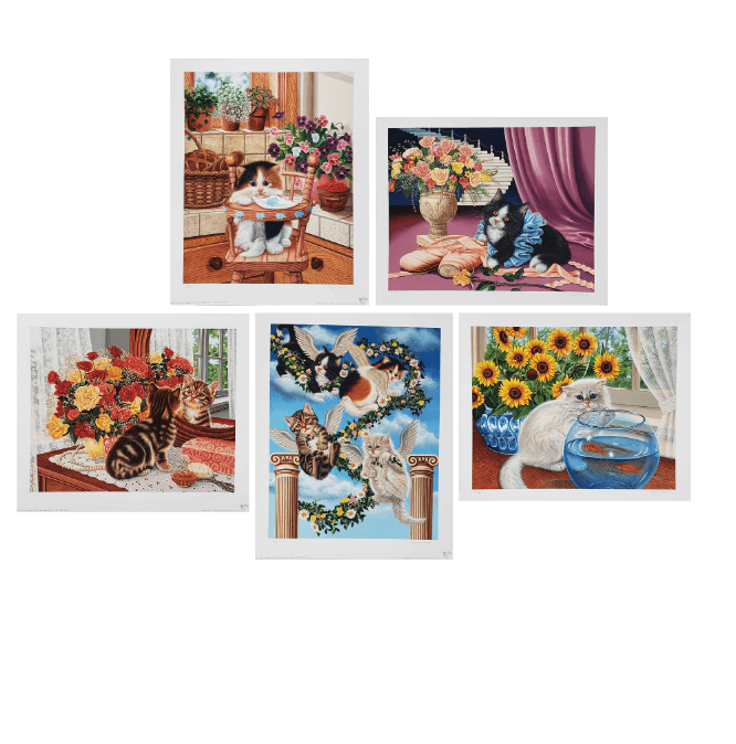 Suite of 5 Higgins Bond Hand signed Numbered Lithographs